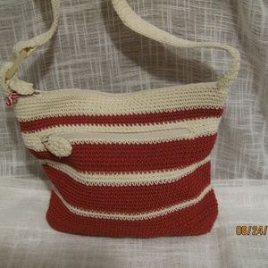 Liz Claiborne red and white shoulder bag